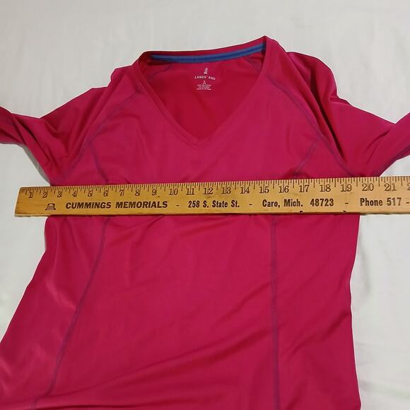 Lands End Rash Guard Swim Shirt LS Pink Sz S (6-8) - Picture 7 of 9